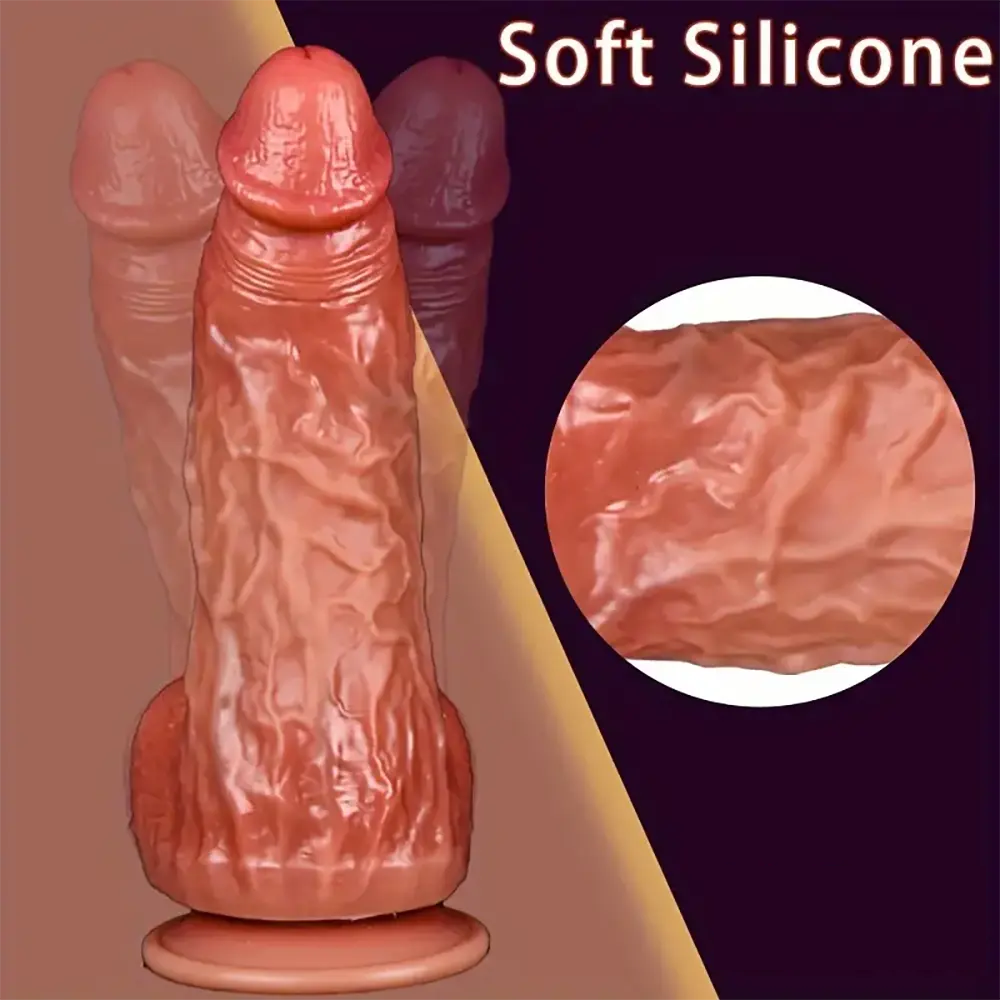 9.44in Realistic Large Silicone Soft Anal Dildo For Adult Couple Flirting