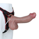 9.44in Realistic Uncut Ejaculating Soft Strap on Dildo Real Touch Sex Toy
