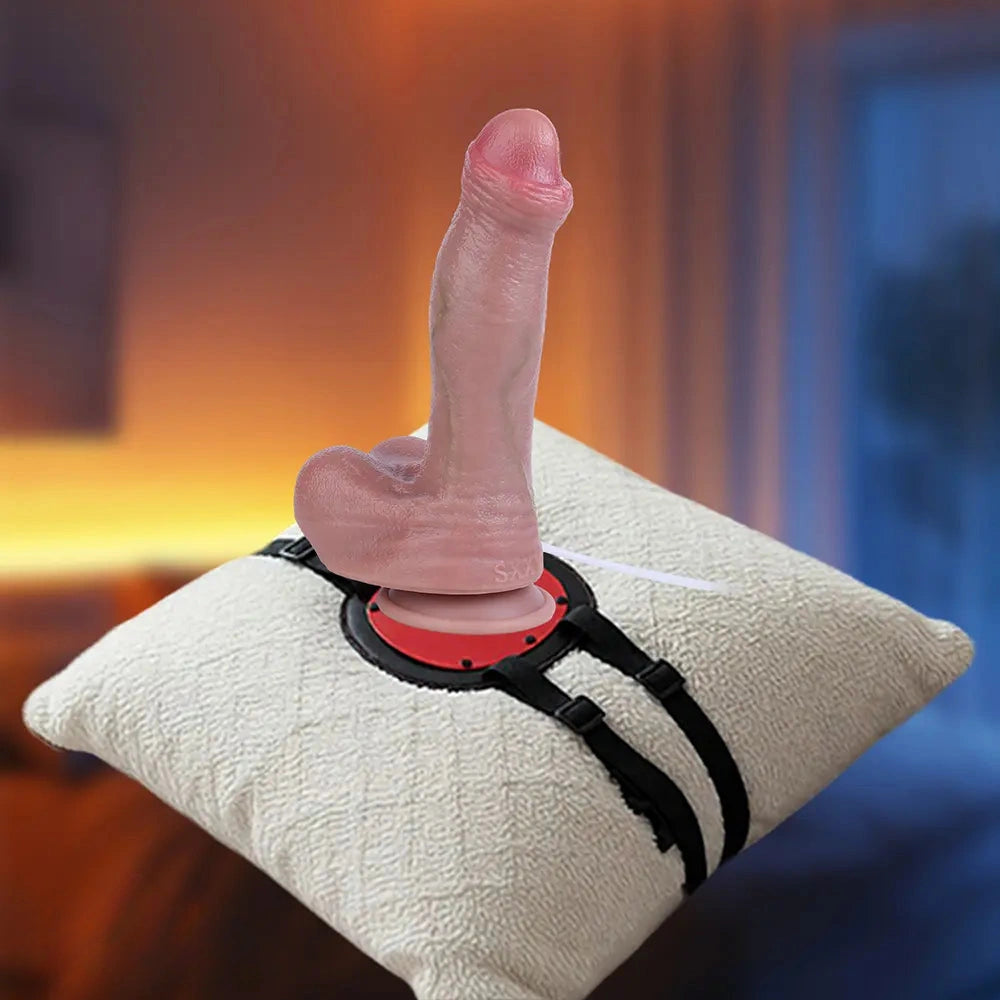 9.44in Realistic Uncut Ejaculating Soft Strap on Dildo Real Touch Sex Toy