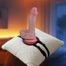 9.44in Realistic Uncut Ejaculating Soft Strap on Dildo Real Touch Sex Toy