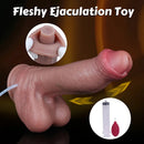 9.44in Realistic Uncut Ejaculating Soft Strap on Dildo Real Touch Sex Toy