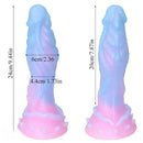 9.44in Silicone Soft Bg Luminous Dildo For Woman Man Anal Sex Toy