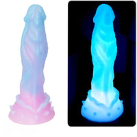 9.44in Silicone Soft Bg Luminous Dildo For Woman Man Anal Sex Toy