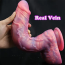 9.44in Soft Penis Real Vein Dildo Realistic Skin Silicone Vaginal Massager