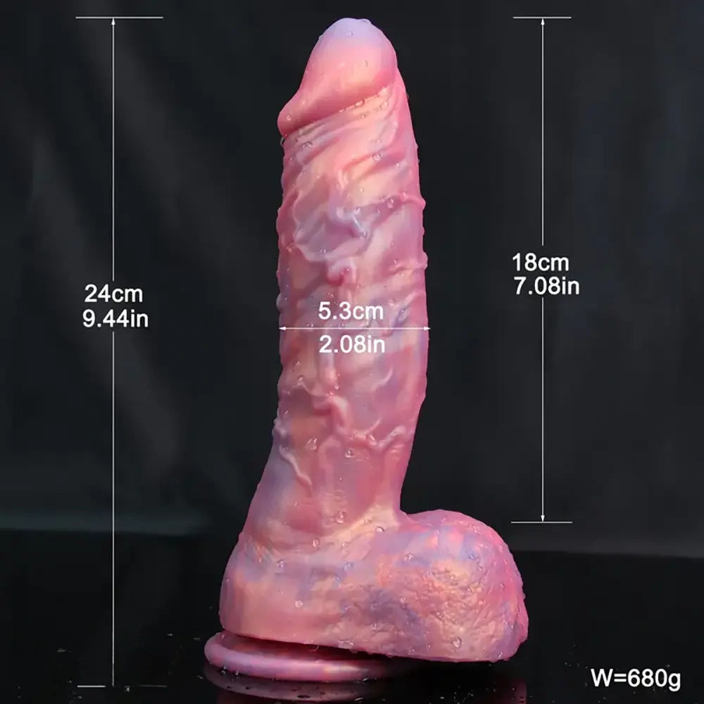 9.44in Soft Penis Real Vein Dildo Realistic Skin Silicone Vaginal Massager