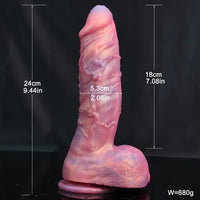 9.44in Soft Penis Real Vein Dildo Realistic Skin Silicone Vaginal Massager