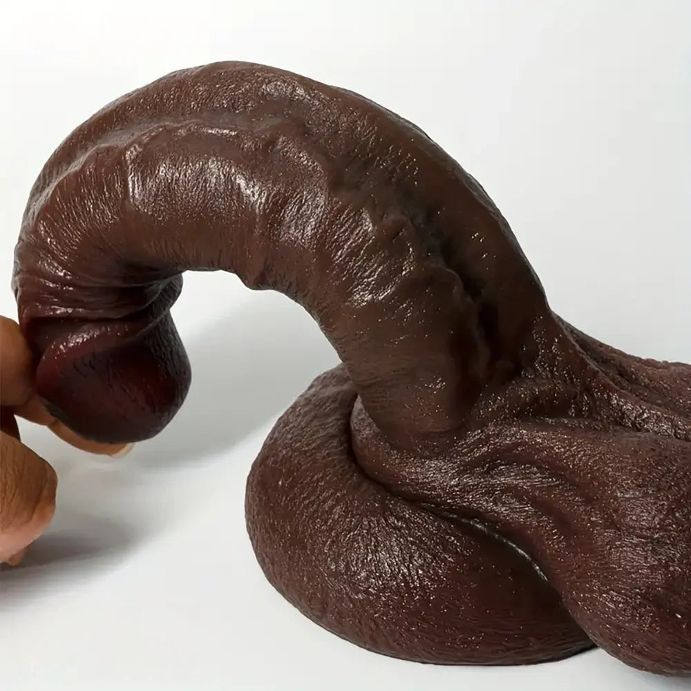 9.44in Soft Silicone Big Ebony Realistic Dildo For Women Masturbation