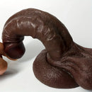 9.44in Soft Silicone Big Ebony Realistic Dildo For Women Masturbation