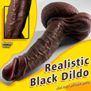 9.44in Soft Silicone Big Ebony Realistic Dildo For Women Masturbation