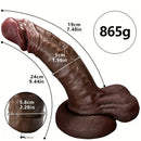 9.44in Soft Silicone Big Ebony Realistic Dildo For Women Masturbation