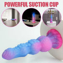 9.44in Starry Night Light Tentacle Anal Plug Liquid Silicone Large Dildo