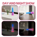 9.44in Starry Night Light Tentacle Anal Plug Liquid Silicone Large Dildo