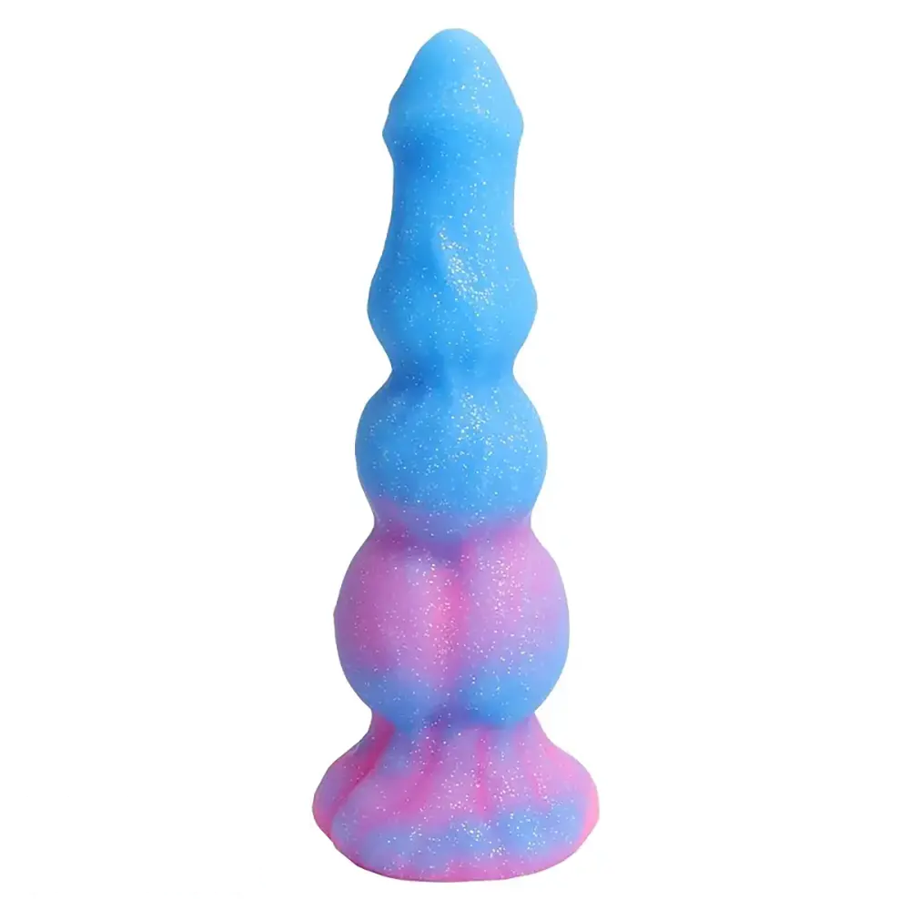 9.44in Starry Night Light Tentacle Anal Plug Liquid Silicone Large Dildo