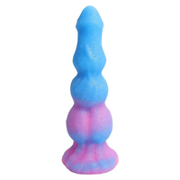 9.44in Starry Night Light Tentacle Anal Plug Liquid Silicone Large Dildo