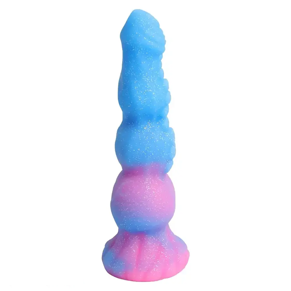 9.44in Starry Night Light Tentacle Anal Plug Liquid Silicone Large Dildo