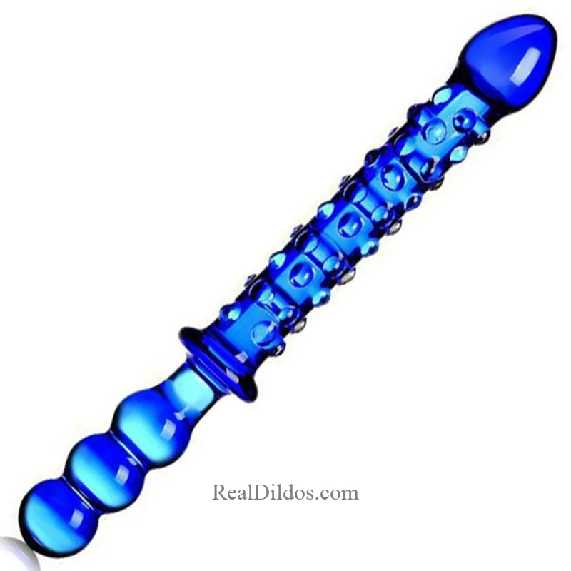 9.45″ Double Heads Premium Long Glass Dildo With Beads