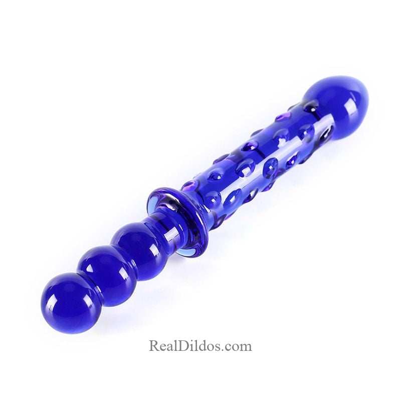 9.45″ Double Heads Premium Long Glass Dildo With Beads