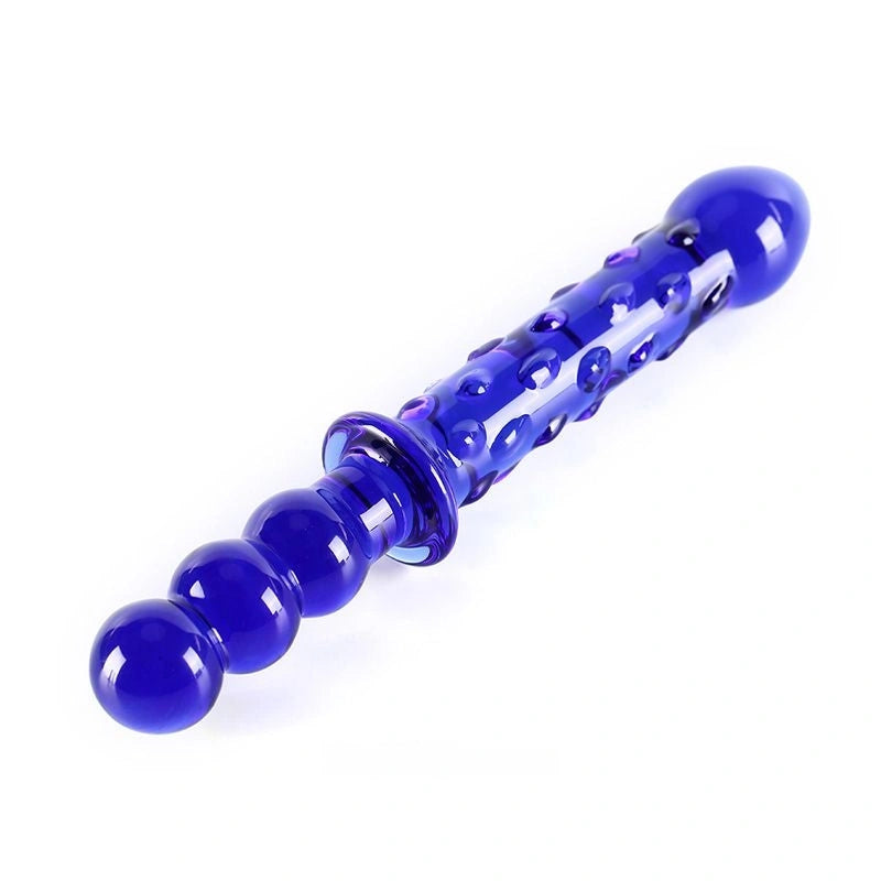 9.45″ Double Heads Premium Long Glass Dildo With Beads