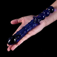 9.45″ Double Heads Premium Long Glass Dildo With Beads