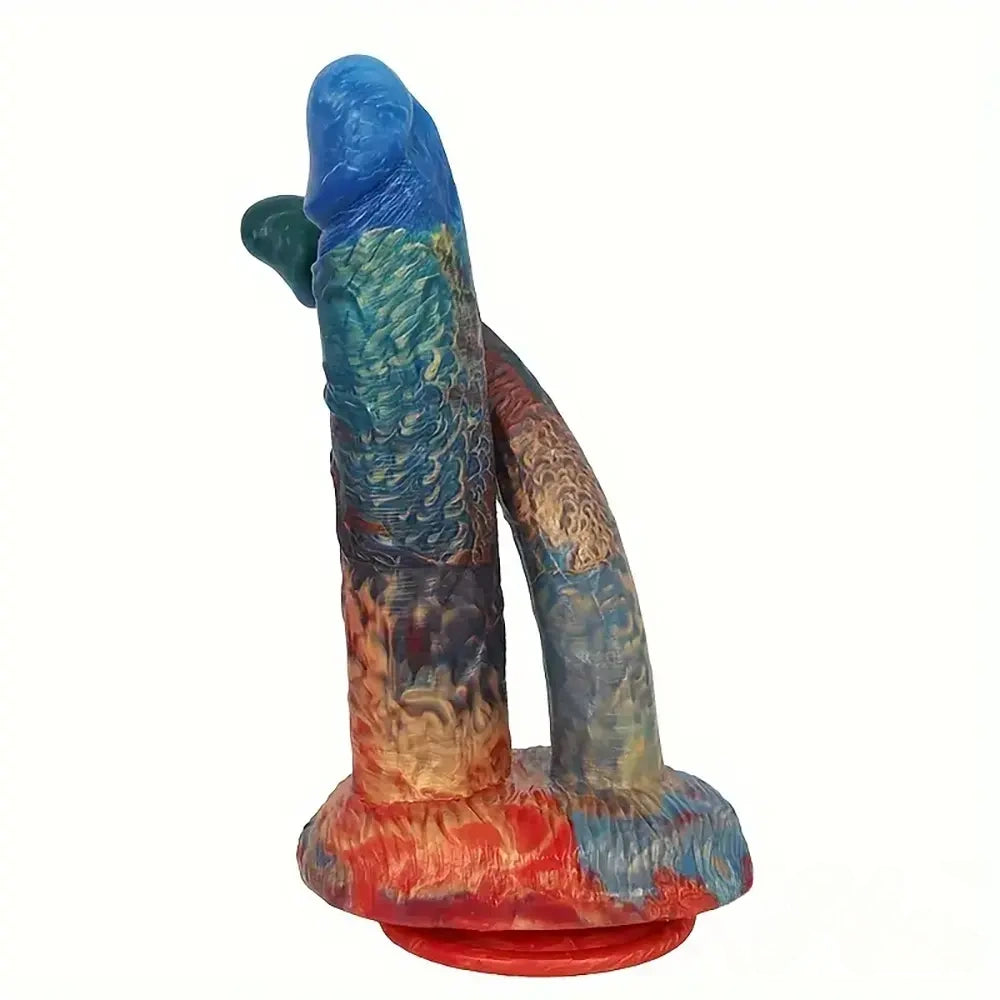 9.45in 10.63in Colorful Silicone Big U-shaped Double-headed Monster Dildo