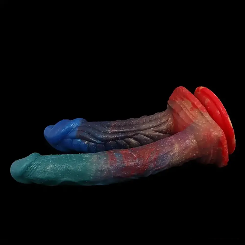 9.45in 10.63in Colorful Silicone Big U-shaped Double-headed Monster Dildo