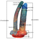 9.45in 10.63in Colorful Silicone Big U-shaped Double-headed Monster Dildo