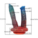 9.45in 10.63in Colorful Silicone Big U-shaped Double-headed Monster Dildo