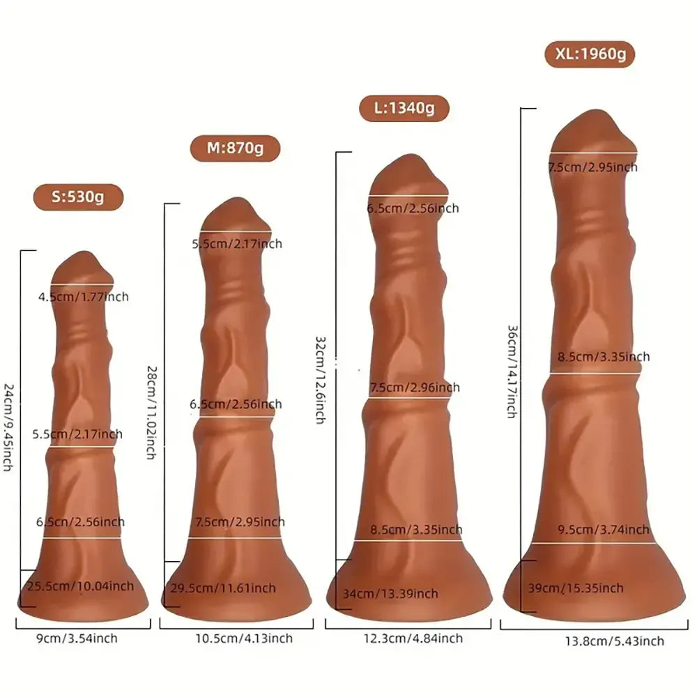 9.45in 11.02in 12.6in 14.17in Soft Silicone Large Horse Cock Dildo
