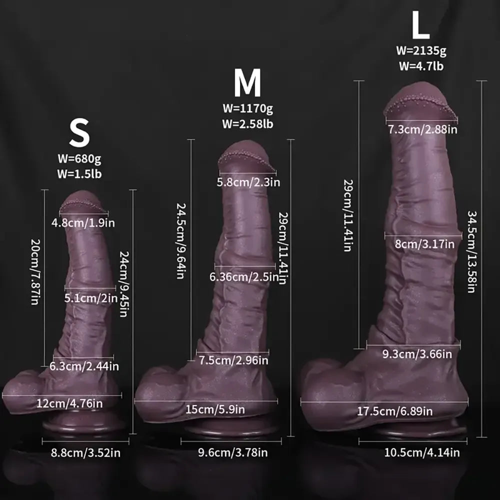 9.45in 11.41in 13.58in Liquid Silicone Animal Horse Dildo For Vagina