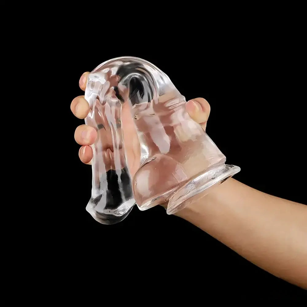 9.45in 11.42in 13.19in 15.75in Clear Large Horse Cock Dildo For G-Spot