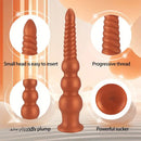 9.45in 11.4in 13.2in Big Silicone Soft Anal Plug Dildo With Anal Beads