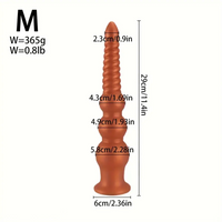 9.45in 11.4in 13.2in Big Silicone Soft Anal Plug Dildo With Anal Beads