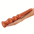 9.45in 11.4in 13.2in Big Silicone Soft Anal Plug Dildo With Anal Beads