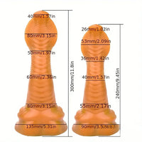 9.45in 11.8in Fantasy Animal Snake Cock Silicone Soft Dildo For Women