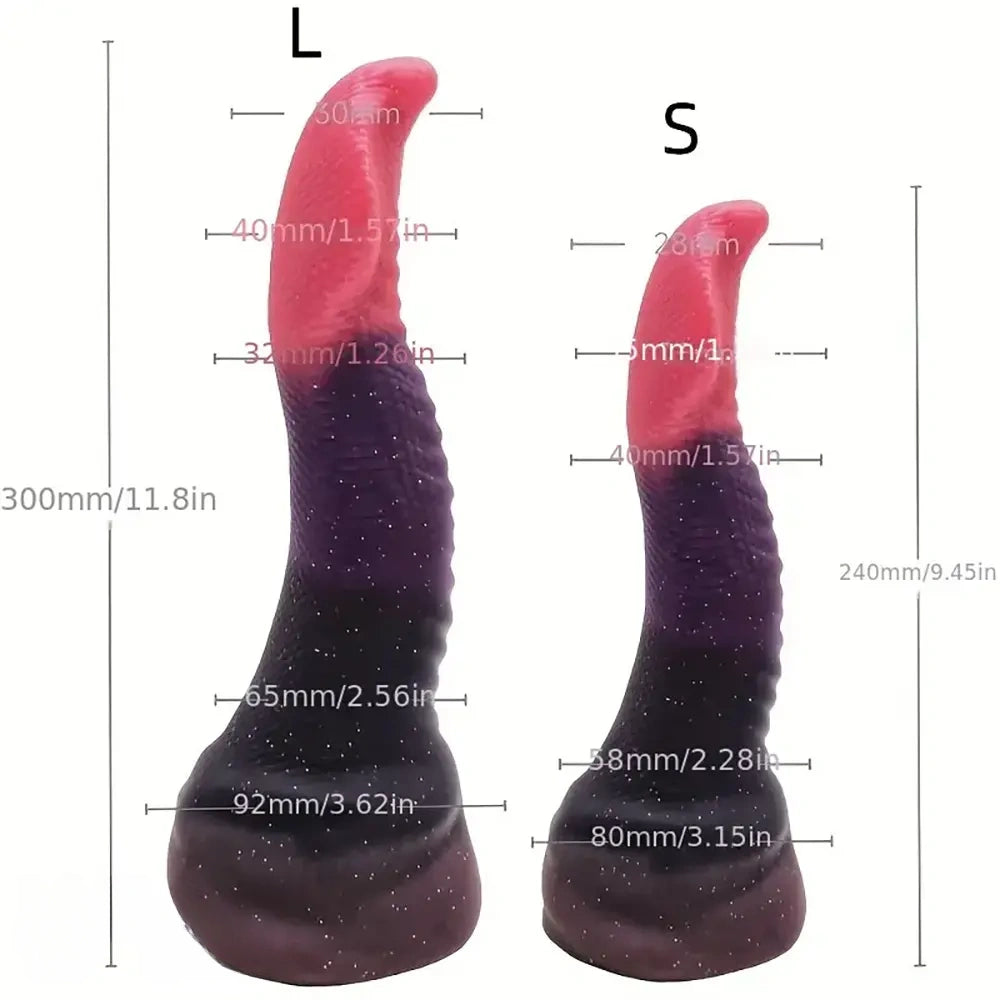 9.45in 11.8in Silicone Big Snake Animal Dildo For Men Women Sex