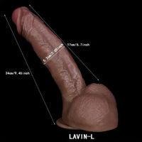 9.45in 11in 11.8in Lifelike Silicone Large Soft Dildo With Suction Cup