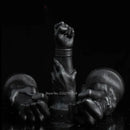 9.45in 12.2in 14.76in Huge Black Fist Hands Wide Anal Dildo Expander