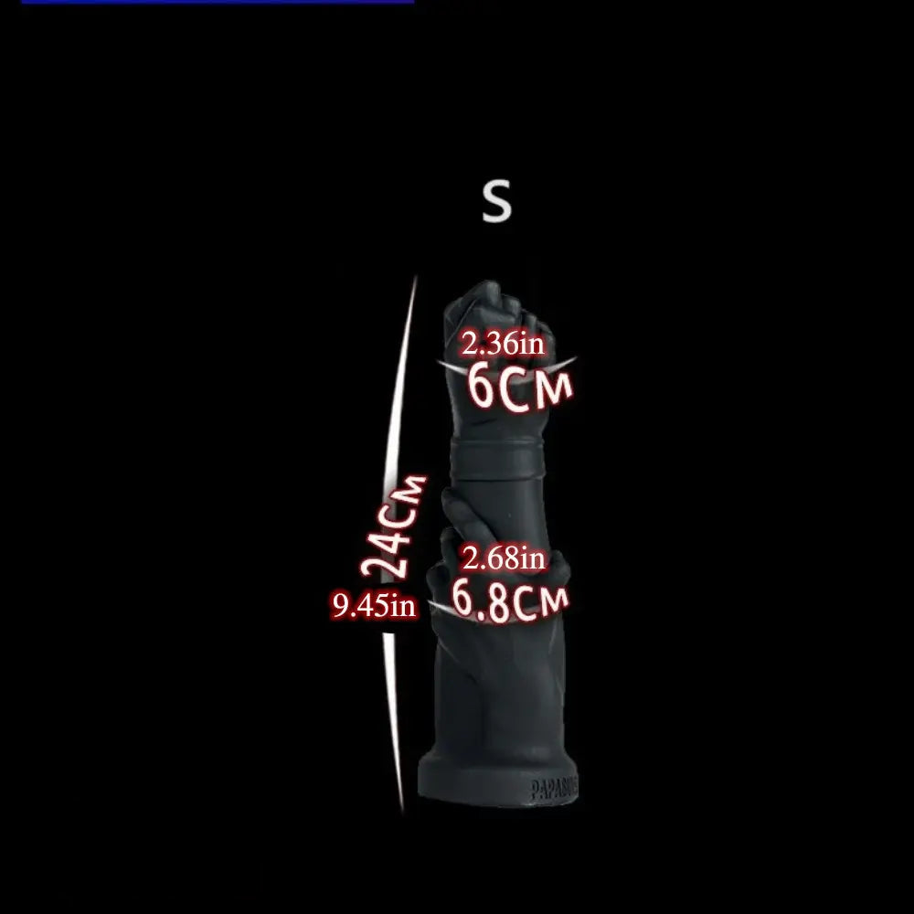 9.45in 12.2in 14.76in Huge Black Fist Hands Wide Anal Dildo Expander