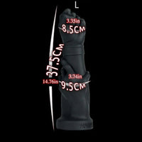 9.45in 12.2in 14.76in Huge Black Fist Hands Wide Anal Dildo Expander