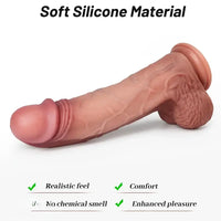 9.45in 13.78in Real Feeling Silicone Soft Adult Male Female Big Dildo