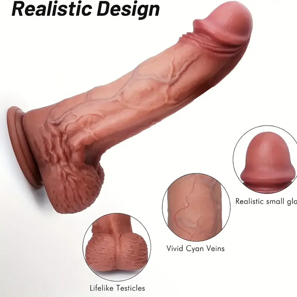 9.45in 13.78in Real Feeling Silicone Soft Adult Male Female Big Dildo