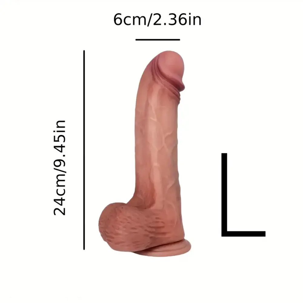 9.45in 13.78in Real Feeling Silicone Soft Adult Male Female Big Dildo