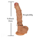 9.45in Big Real PVC Skin Dildo For Couples Sex Toy With Suction Cup