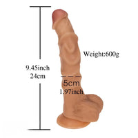 9.45in Big Real PVC Skin Dildo For Couples Sex Toy With Suction Cup