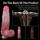 9.45in Big Real Silicone Heating Thrusting Vibrating Silicone Soft Dildo