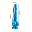 9.45in Big Real Suction Cup G Spot Dildo For Women Men Deep Fast Play