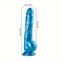 9.45in Big Real Suction Cup G Spot Dildo For Women Men Deep Fast Play
