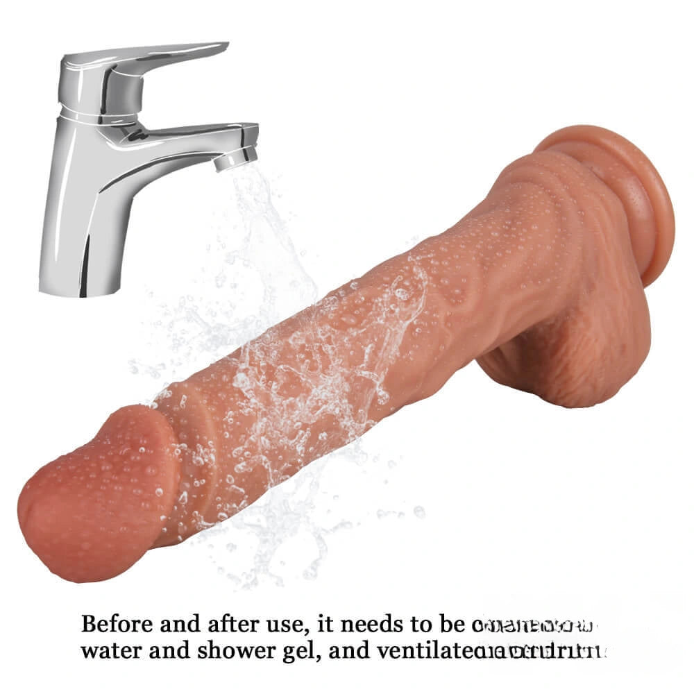 9.45in Double Density Lifelike Dildo For Vaginal Masturbation Thick Toy