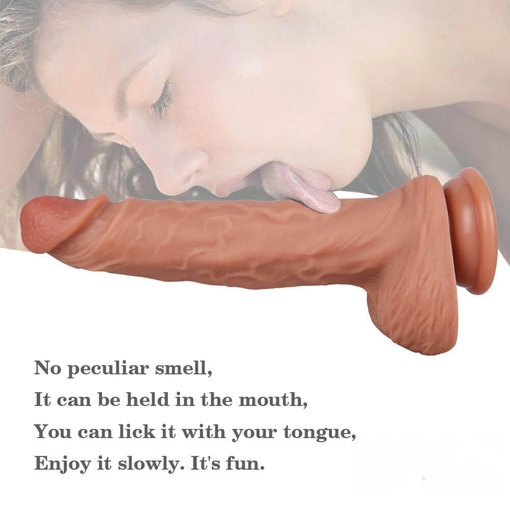 9.45in Double Density Lifelike Dildo For Vaginal Masturbation Thick Toy
