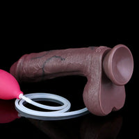 9.45in Dual Density Silicone Ejaculating Dildo Male Female Masturbator